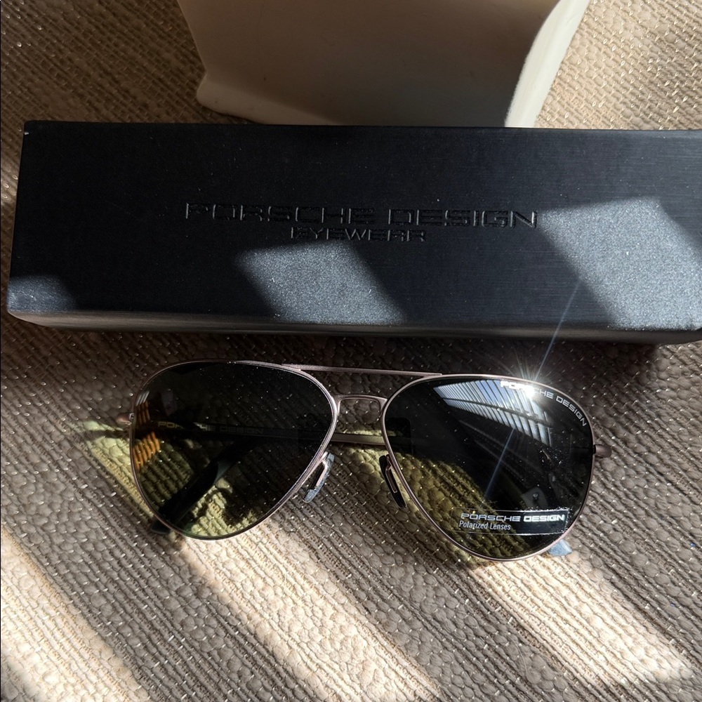 Porsche Design Silver Aviator Sunglasses